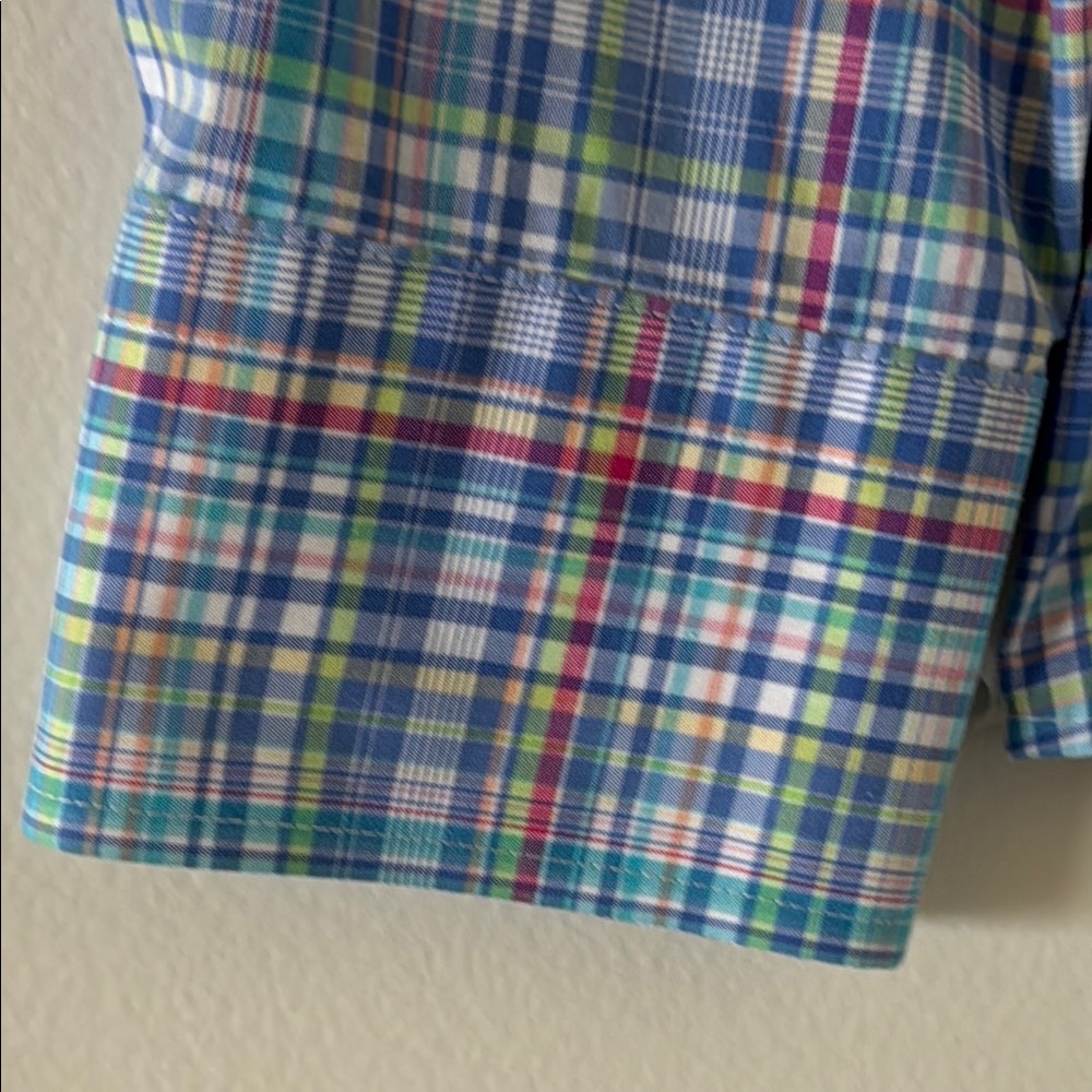 Ralph Lauren Classic Fit Spring Plaid No Iron Casual Button Down Shirt Fresh! - Picture 5 of 6